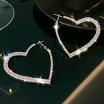 Dainty heart shaped hoops