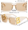 Luxury B Oversized Square Sunglasses