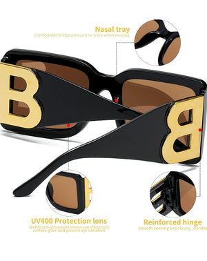 Luxury B Oversized Square Sunglasses