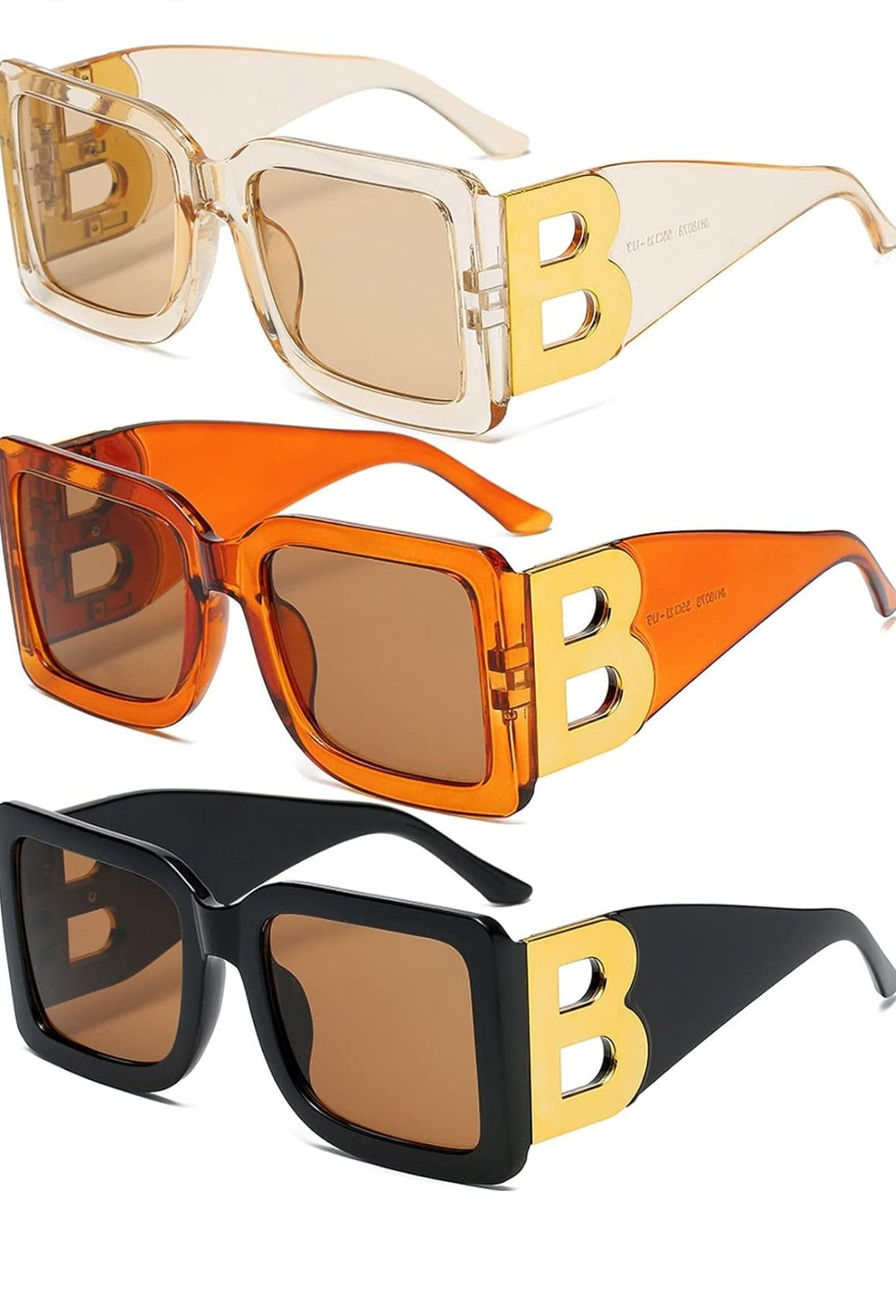 Luxury B Oversized Square Sunglasses