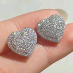 Elegant Heart Shaped stud earrings