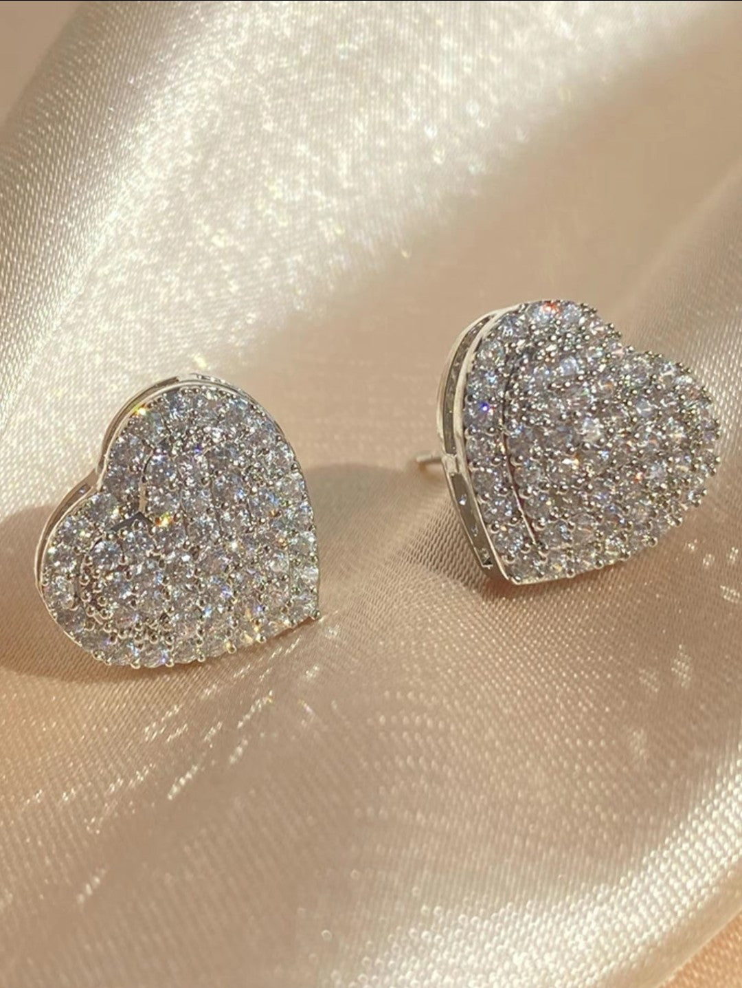 Elegant Heart Shaped stud earrings