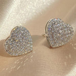 Elegant Heart Shaped stud earrings