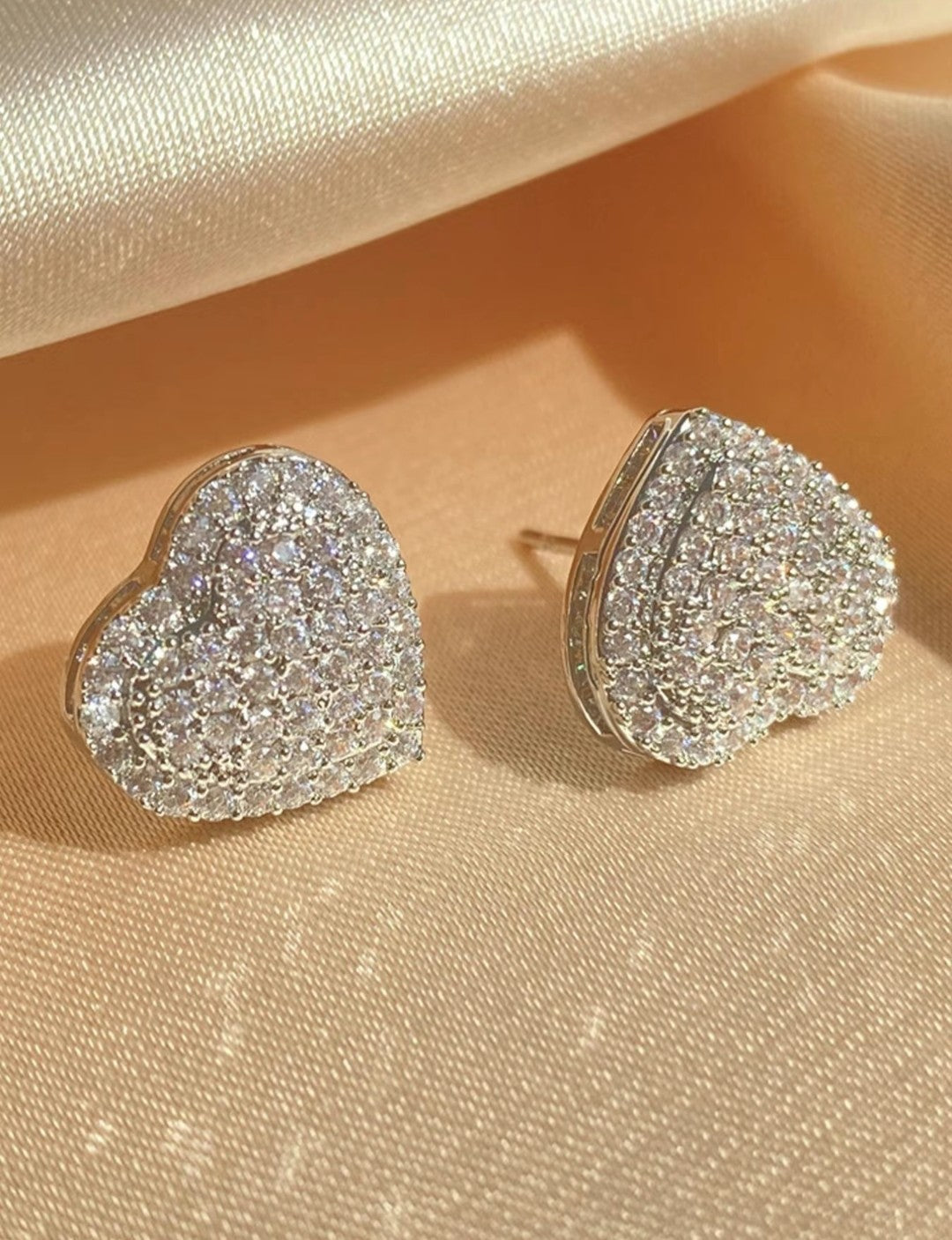 Elegant Heart Shaped stud earrings