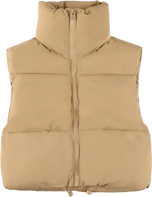 Cropped Puffer Cozy Vest