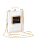 Elegant Acrylic  Gold Paris perfume Shape Evening Bag