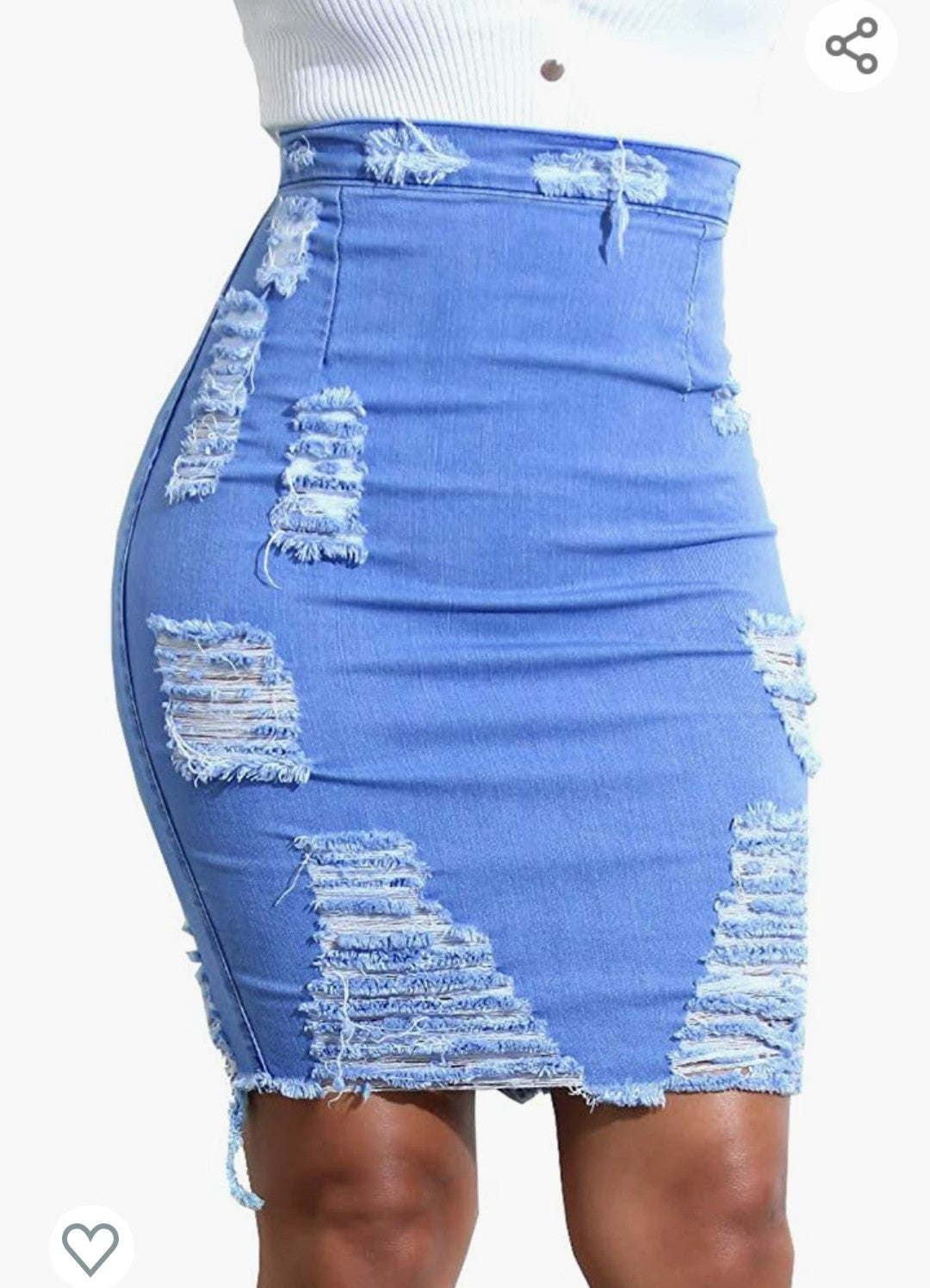 Stretchy High Waist Butt Lifting Ripped Pencil Skirt