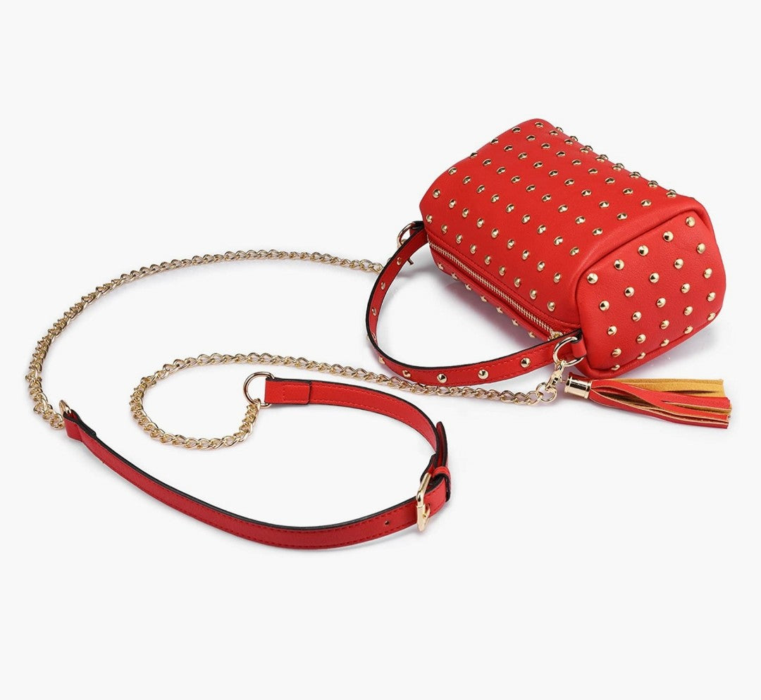 Mini Small Shoulder Clutch purse with Bling Rivets