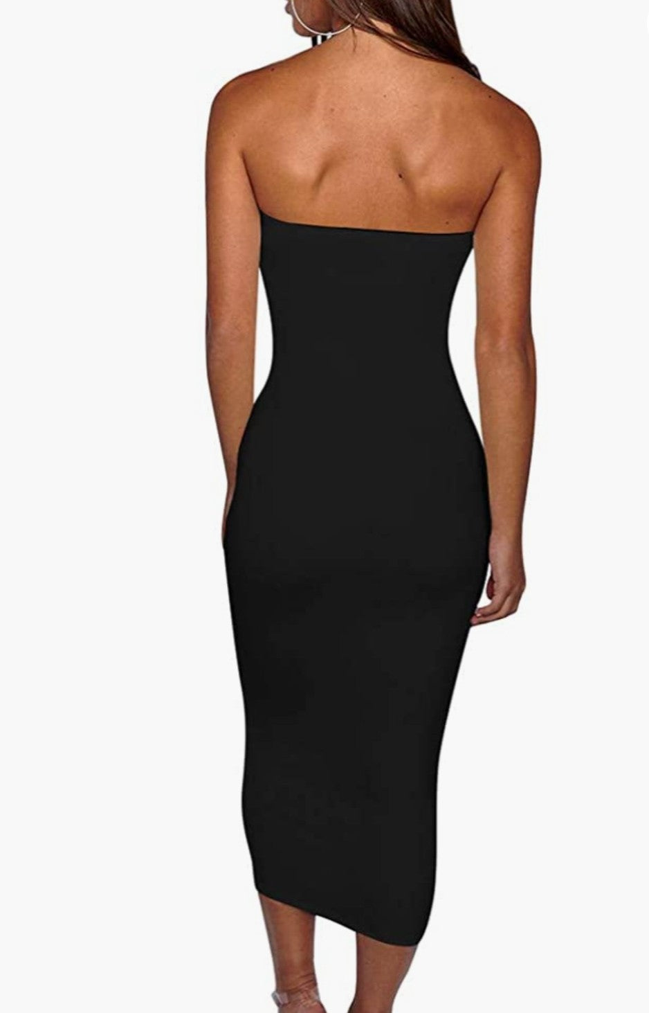 Black Basic Sleeveless Tube Top Sexy Dress