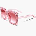 Crystal Oversize Square Sunglasses