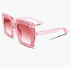 Crystal Oversize Square Sunglasses