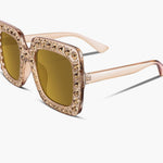 Crystal Oversize Square Sunglasses