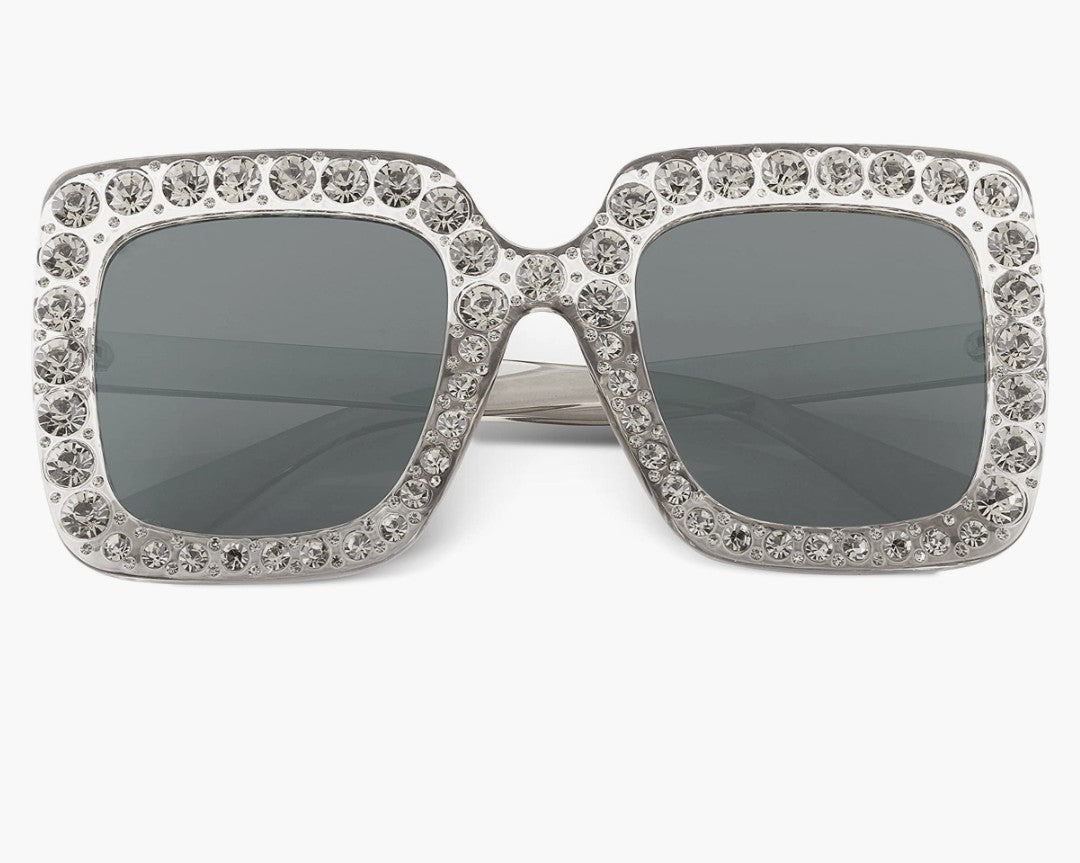 Crystal Oversize Square Sunglasses