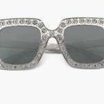 Crystal Oversize Square Sunglasses