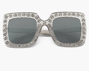 Crystal Oversize Square Sunglasses