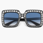 Crystal Oversize Square Sunglasses