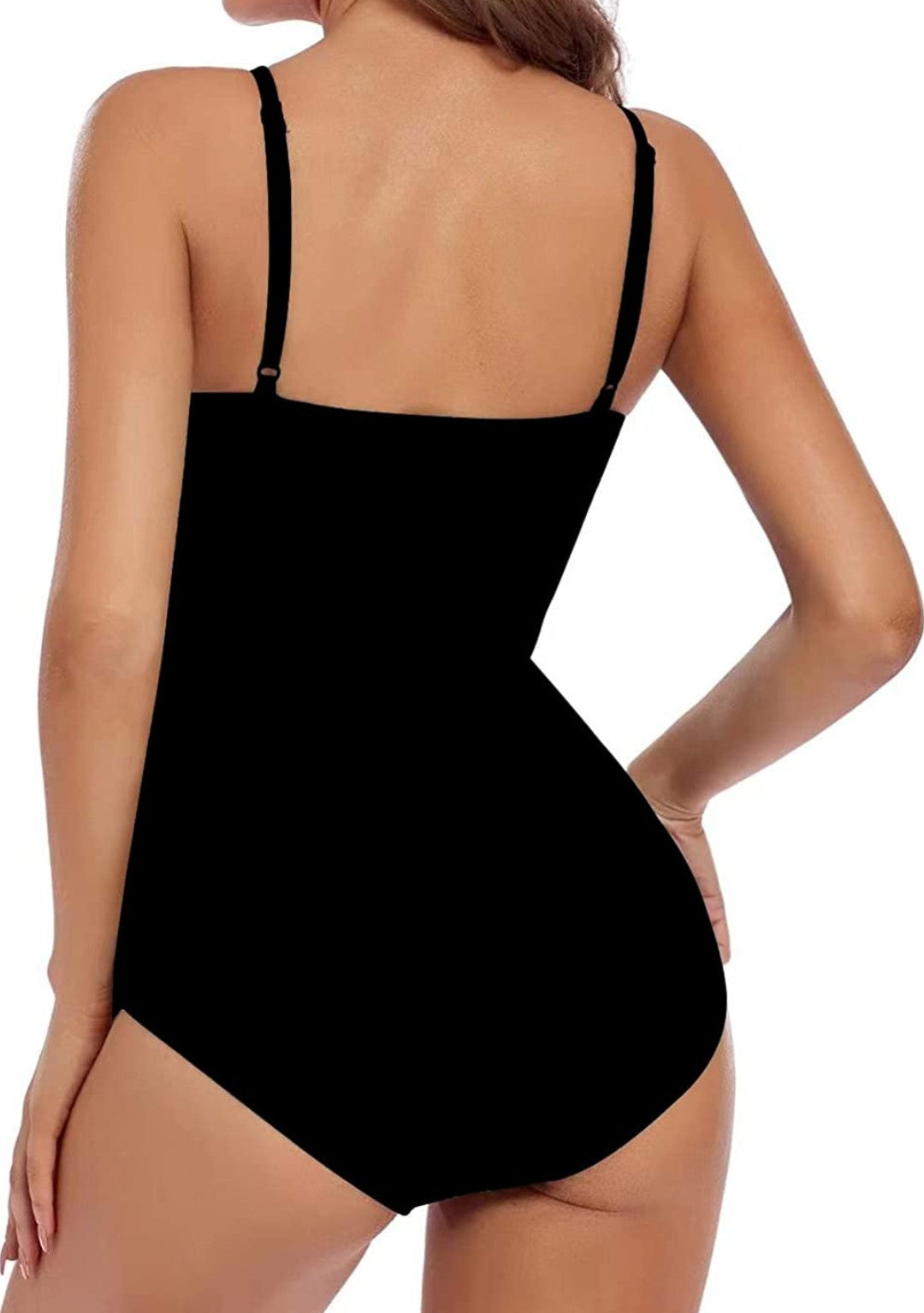 Eomenie One Piece Monokini Lace Up Criss Cross Bathing Suit