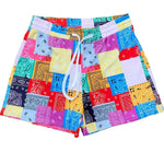 Paisley Fashion Patchwork Print Shorts