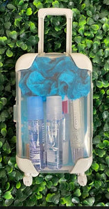 Blue mini travel suitcase